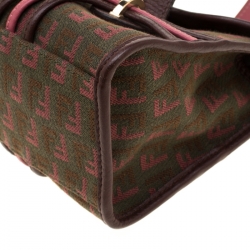 Pre Owned Fendi Multicolor Zucchino Canvas and Leather Satchel
