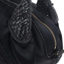 Pre Owned Fendi Black Satin Baby Spy Bag