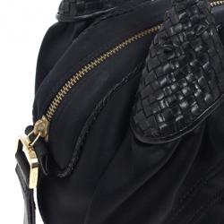 Pre Owned Fendi Black Satin Baby Spy Bag