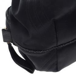 Pre Owned Fendi Black Satin Baby Spy Bag