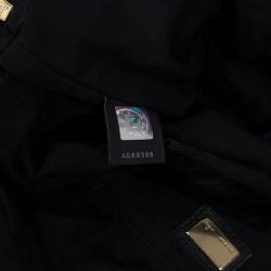 Pre Owned Fendi Black Satin Baby Spy Bag