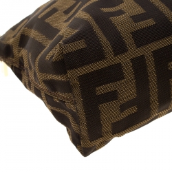 Pre Owned Fendi Tobacco Zucca Canvas Cosmetic Pouch