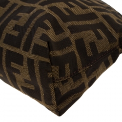 Pre Owned Fendi Tobacco Zucca Canvas Cosmetic Pouch