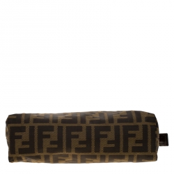 Pre Owned Fendi Tobacco Zucca Canvas Cosmetic Pouch
