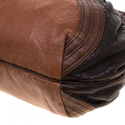 Pre Owned Fendi Brown/Black Pebbled Leather Spy Bag