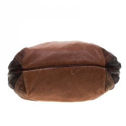 Pre Owned Fendi Brown/Black Pebbled Leather Spy Bag