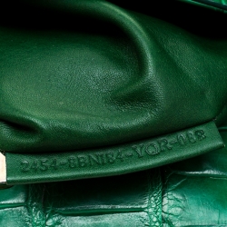 Pre Owned Fendi Green Crocodile Twins Shopper Tote