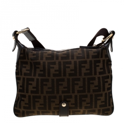 Fendi Tobacco Zucca Canvas Messenger Bag