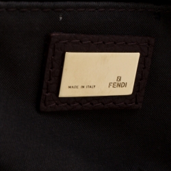 Pre Owned Fendi Multicolor Zucchino Canvas and Leather Satchel