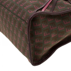 Pre Owned Fendi Multicolor Zucchino Canvas and Leather Satchel
