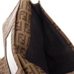 Pre Owned Fendi Brown Zucchino Spalmati 'Forever' Continental Wallet