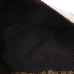 Pre Owned Fendi Brown Zucchino Spalmati 'Forever' Continental Wallet