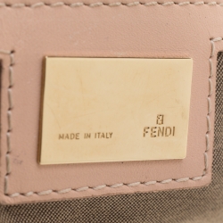 Pre Owned Fendi Blush Pink Zucchino Piccola Satchel