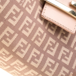 Pre Owned Fendi Blush Pink Zucchino Piccola Satchel