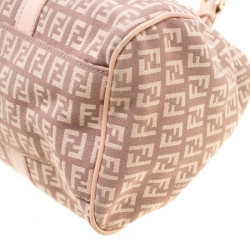 Pre Owned Fendi Blush Pink Zucchino Piccola Satchel