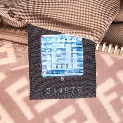 Pre Owned Fendi Pink Zucchino Canvas Hobo Bag