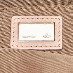 Pre Owned Fendi Pink Zucchino Canvas Hobo Bag