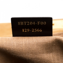 Pre Owned Fendi Black Leather Pequin Tonal Strip Shoulder Bag