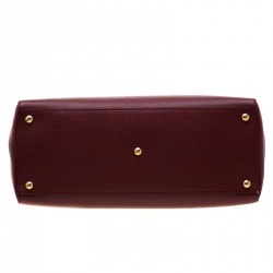 Pre Owned Fendi Red Leather Medium 2Jours Tote