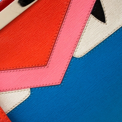 Pre Owned Fendi Blue Leather Petite 2Jours Monster Tote