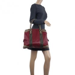 مملوكة مسبقًا Fendi Red B. Mix Large Tote