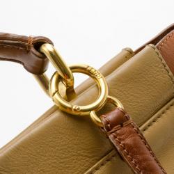 Pre Owned Fendi Denim-Lined Peekaboo Tote