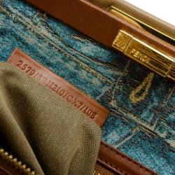 Pre Owned Fendi Denim-Lined Peekaboo Tote