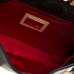 Fendi Black Embellished Micro Baguette Shoulder Bag