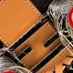 Fendi Black Embellished Micro Baguette Shoulder Bag