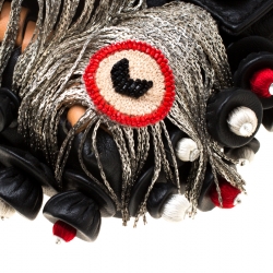 Fendi Black Embellished Micro Baguette Shoulder Bag