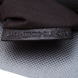 Pre Owned Fendi Dark Brown Leather Large Peekaboo Top Handle Bag