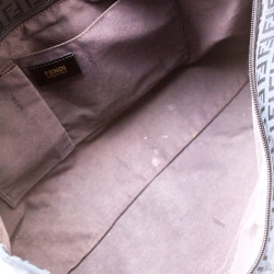 Pre Owned Fendi Black Zucchino Canvas and Leather Superstar Shopper Tote