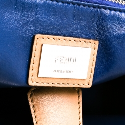 Pre Owned Fendi Light Brown Leather 2Jours Confetti Tote