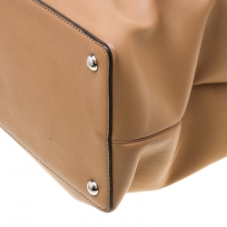 Pre Owned Fendi Light Brown Leather 2Jours Confetti Tote