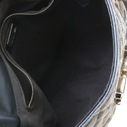 Pre Owned Fendi Tobacco Zucca Canvas Maxi Baguette Flap Shoulder Bag