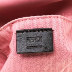 Pre Owned Fendi Pink Leather Fendista Pochette Crossbody Bag