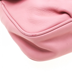 Pre Owned Fendi Pink Leather Fendista Pochette Crossbody Bag