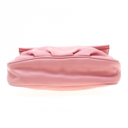 Pre Owned Fendi Pink Leather Fendista Pochette Crossbody Bag