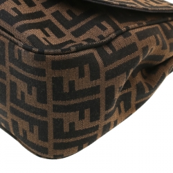 Pre Owned Fendi Tobacco Zucca Canvas Crossbody Bag