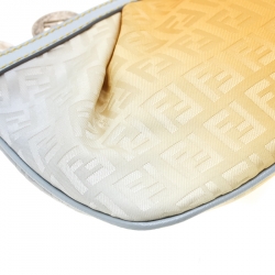 Pre Owned Fendi Yellow Ombre Zucchino Canvas Pochette Bag