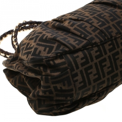 Pre Owned Fendi Tobacco/Brown Zucca Canvas Large Mia Tote