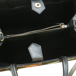 Pre Owned Fendi Black Leather Petite 2Jours Tote