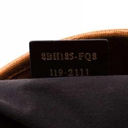 Pre Owned Fendi Brown/Orange Zucca Canvas And Leather Roll Tote