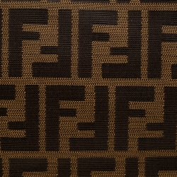 Pre Owned Fendi Brown/Orange Zucca Canvas And Leather Roll Tote