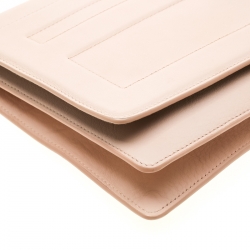 Pre Owned Fendi Beige Leather Tube Macro Clutch