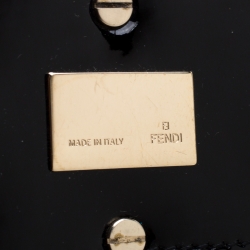 Pre Owned Fendi Black Zucca Canvas Large Mia Shoulder Bag