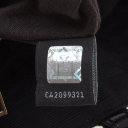 Pre Owned Fendi Black Zucca Canvas Large Mia Shoulder Bag