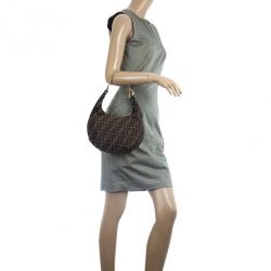 مملوكة مسبقًا Fendi Zucca Chef Chain Link Hobo