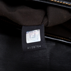 Pre Owned Fendi Black Canvas and Patent Leather B Bis Shoulder Bag