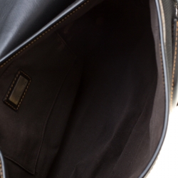 Pre Owned Fendi Black Canvas and Patent Leather B Bis Shoulder Bag